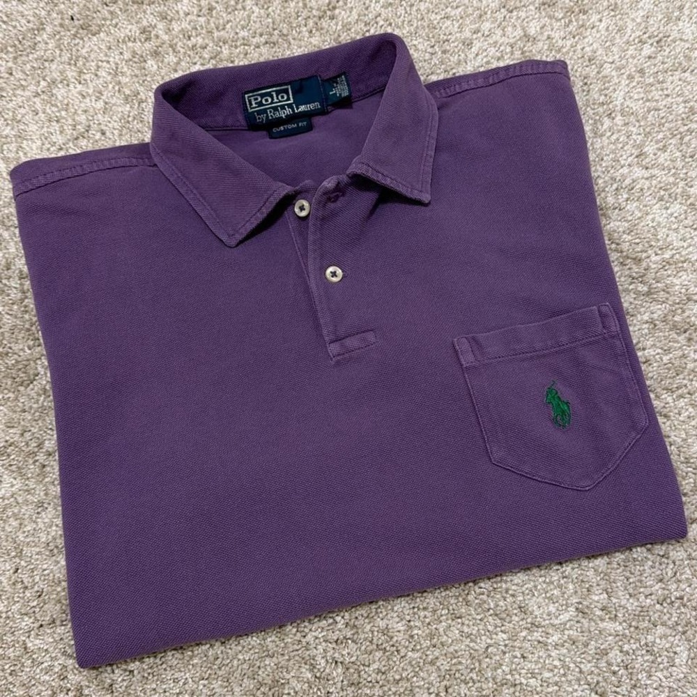 Polo Ralph Lauren Custom Fit Polo | Purple Vintage‎ Wash | Large